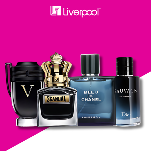 Combo 4 Perfumes - Sauvage,Scandal,Bleu de chanel e Invictus 100ml